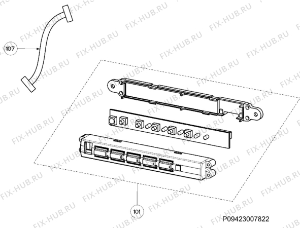 Взрыв-схема вытяжки Zanussi ZHC9354X - Схема узла Section 2